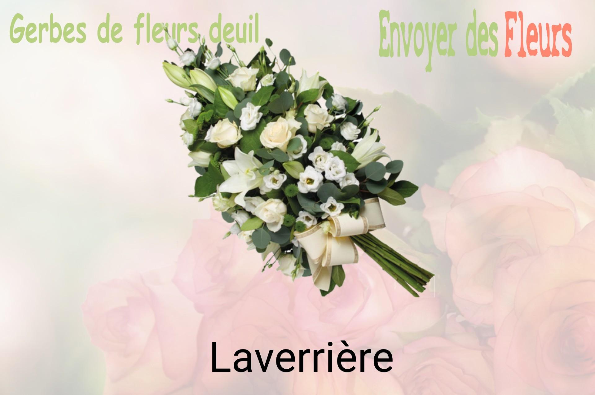 Gerbe de fleurs de deuil livrée à Laverrière